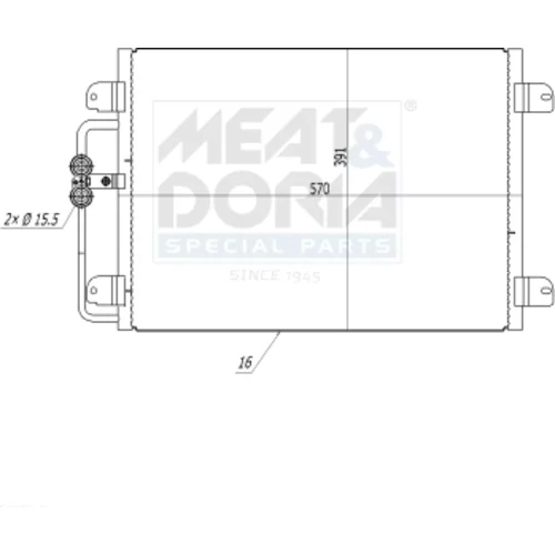Kondenzátor klimatizácie MEAT & DORIA 991149