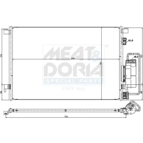 Kondenzátor klimatizácie MEAT & DORIA 991170