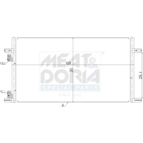 Kondenzátor klimatizácie MEAT & DORIA 991244