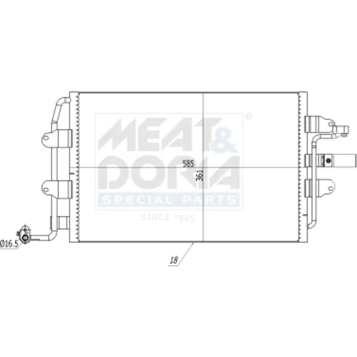 Kondenzátor klimatizácie MEAT & DORIA 991252