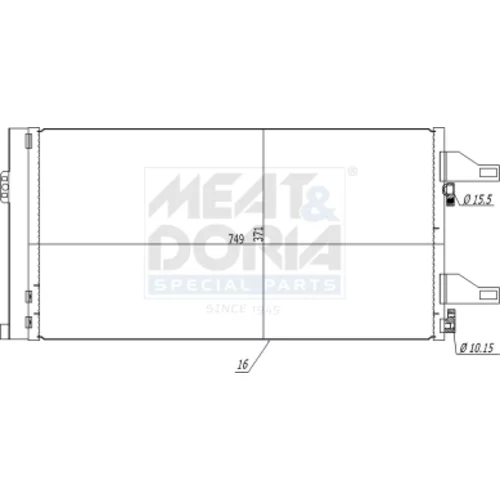 Kondenzátor klimatizácie MEAT & DORIA 991256
