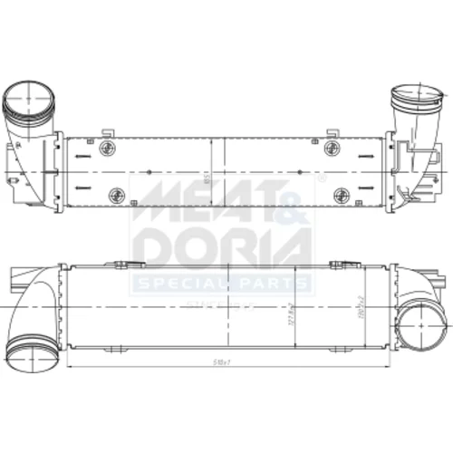 Chladič plniaceho vzduchu MEAT & DORIA 995091