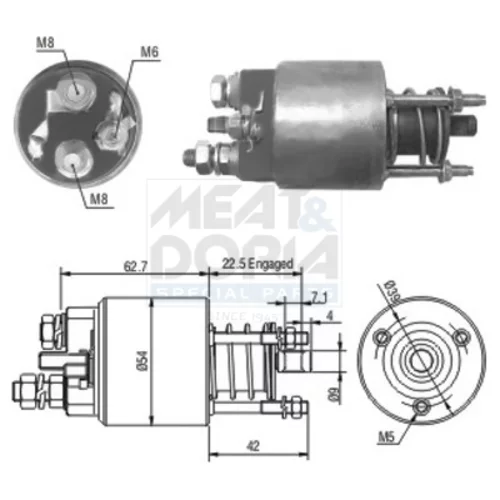 Elektromagnetický spínač pre štartér MEAT & DORIA 46049