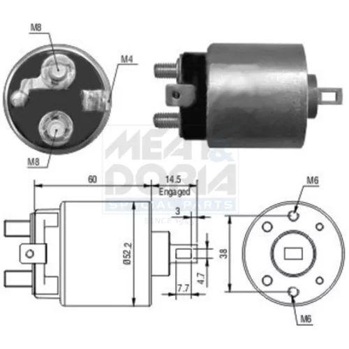 Elektromagnetický spínač pre štartér MEAT & DORIA 46092