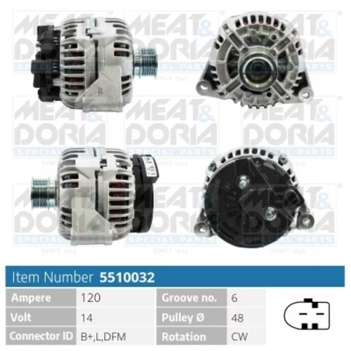 Alternátor MEAT & DORIA 5510032