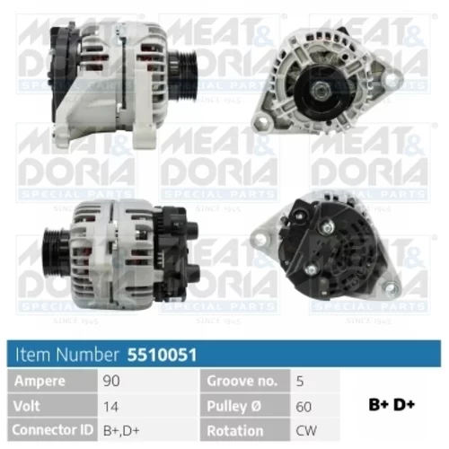 Alternátor MEAT & DORIA 5510051
