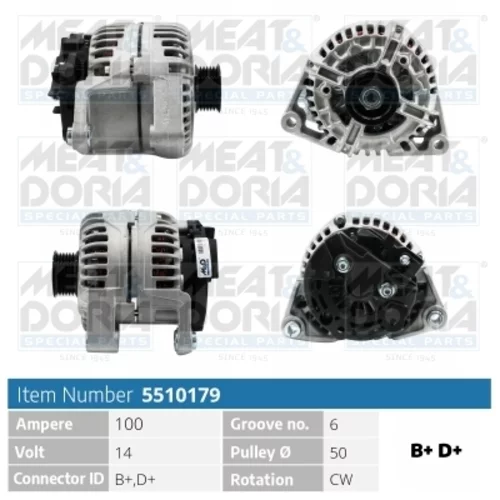Alternátor MEAT & DORIA 5510179