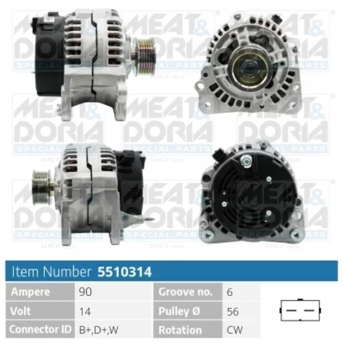 Alternátor MEAT & DORIA 5510314