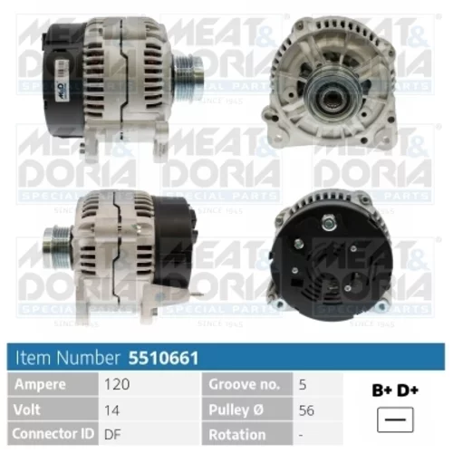 Alternátor MEAT & DORIA 5510661