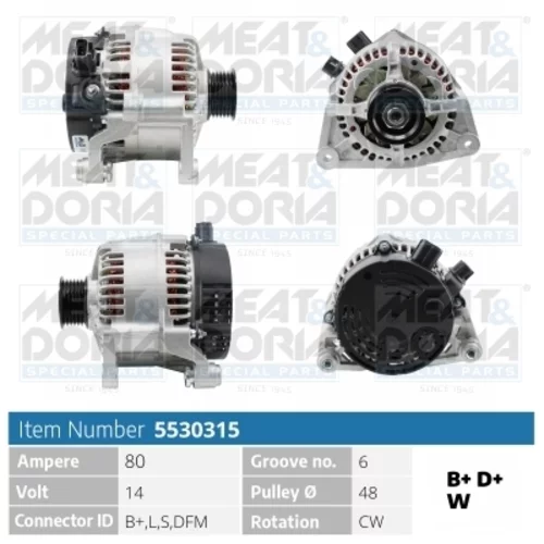 Alternátor MEAT & DORIA 5530315