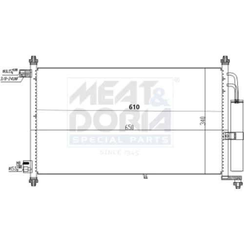 Kondenzátor klimatizácie MEAT & DORIA 991076