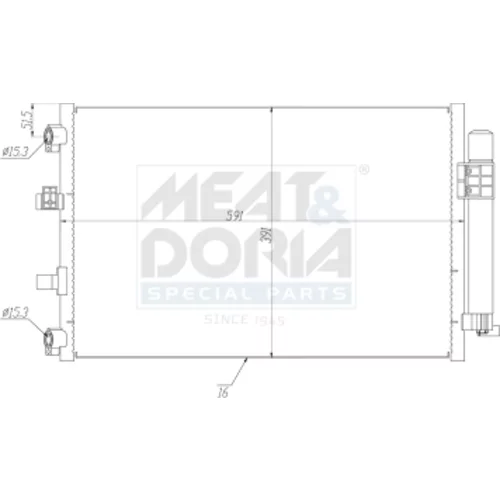 Kondenzátor klimatizácie MEAT & DORIA 991178
