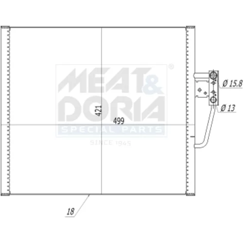Kondenzátor klimatizácie MEAT & DORIA 991241