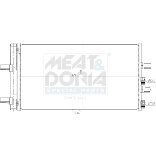 Kondenzátor klimatizácie MEAT & DORIA 991299