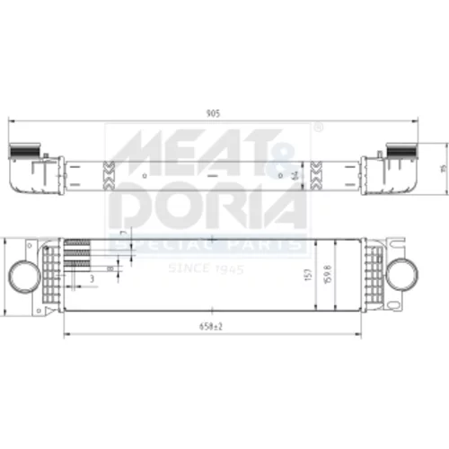 Chladič plniaceho vzduchu MEAT & DORIA 995006