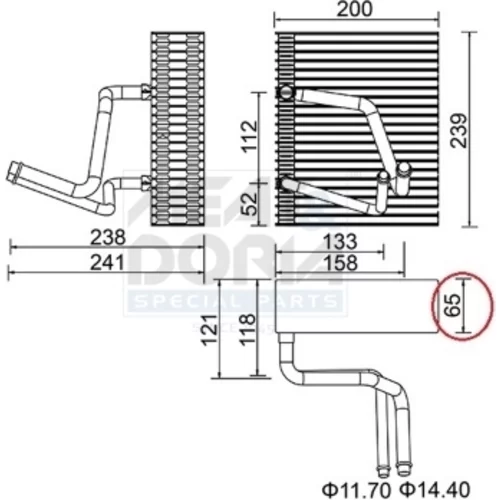Výparník klimatizácie MEAT & DORIA 997052