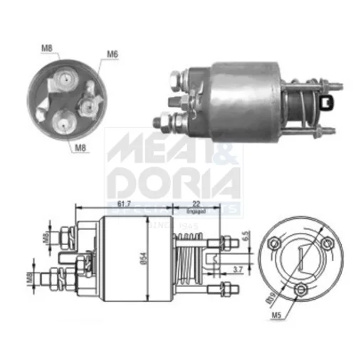Elektromagnetický spínač pre štartér MEAT & DORIA 46048