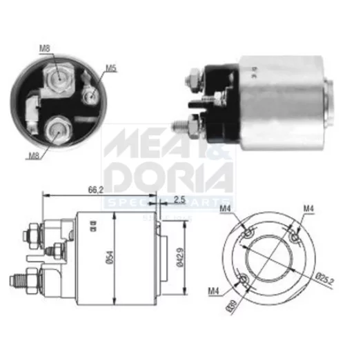 Elektromagnetický spínač pre štartér 46131 (MEAT & DORIA)