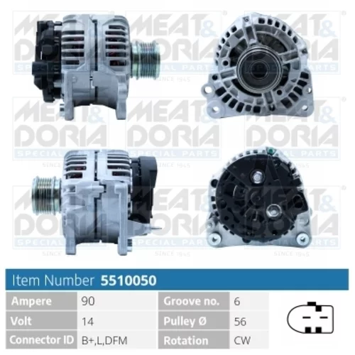 Alternátor MEAT & DORIA 5510050