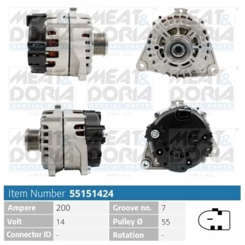 Alternátor MEAT & DORIA 55151424