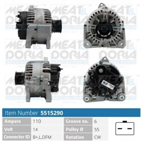 Alternátor MEAT & DORIA 5515290