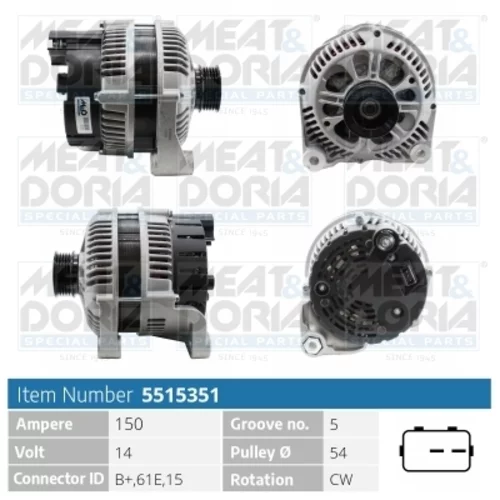 Alternátor MEAT & DORIA 5515351