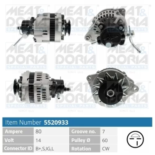 Alternátor MEAT & DORIA 5520933