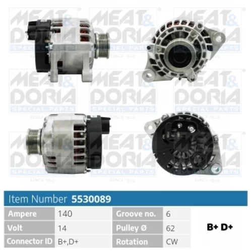 Alternátor MEAT & DORIA 5530089