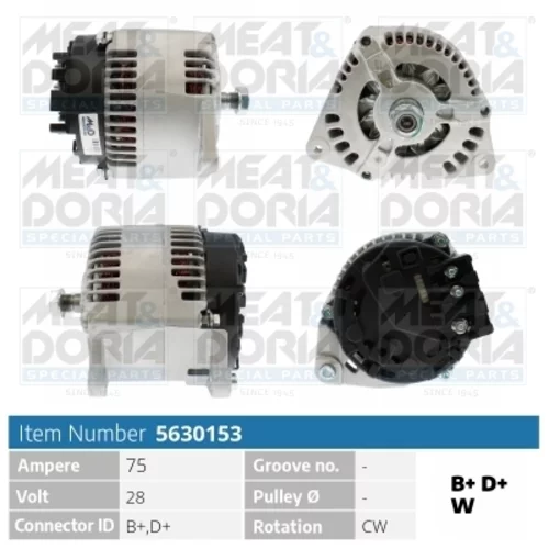 Alternátor MEAT & DORIA 5630153