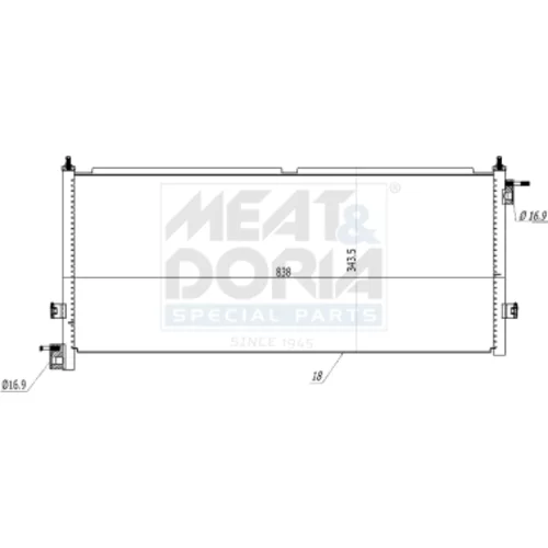Kondenzátor klimatizácie MEAT & DORIA 991125
