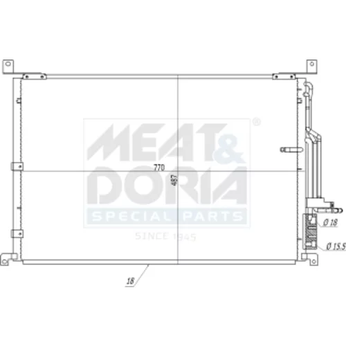 Kondenzátor klimatizácie MEAT & DORIA 991295