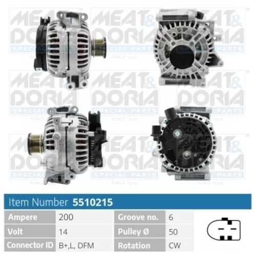 Alternátor MEAT & DORIA 5510215