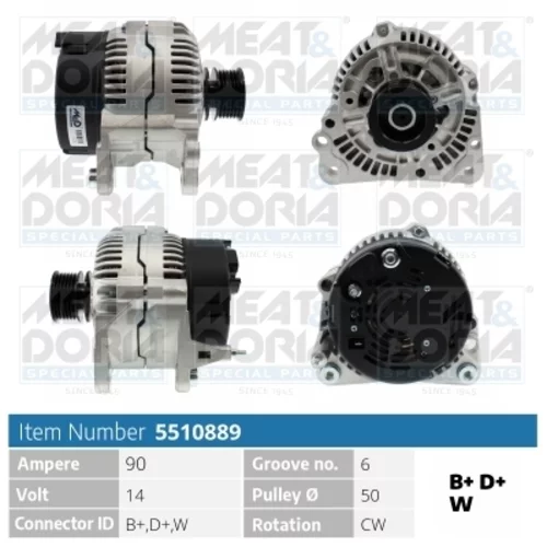 Alternátor MEAT & DORIA 5510889