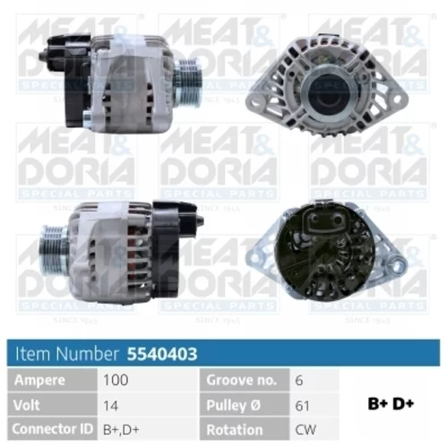 Alternátor MEAT & DORIA 5540403