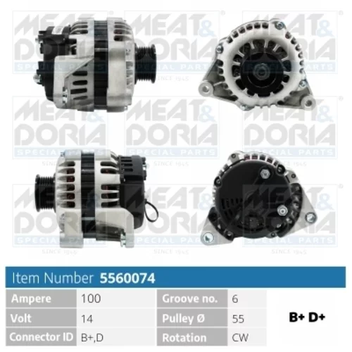 Alternátor MEAT & DORIA 5560074