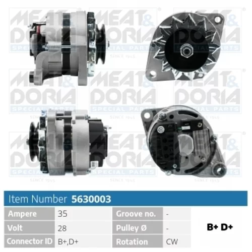 Alternátor MEAT & DORIA 5630003