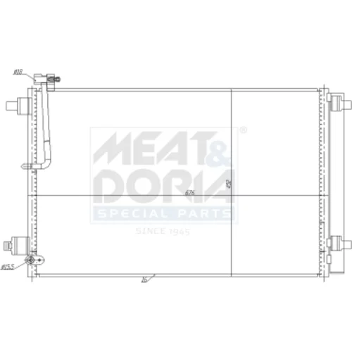 Kondenzátor klimatizácie MEAT & DORIA 991281