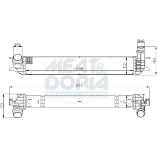 Chladič plniaceho vzduchu MEAT & DORIA 995190