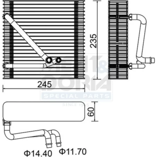 Výparník klimatizácie MEAT & DORIA 997014