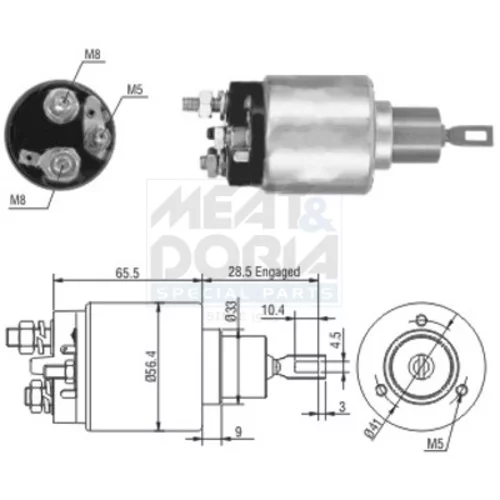 Elektromagnetický spínač pre štartér MEAT & DORIA 46019