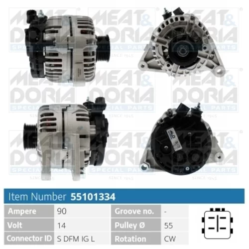 Alternátor MEAT & DORIA 55101334