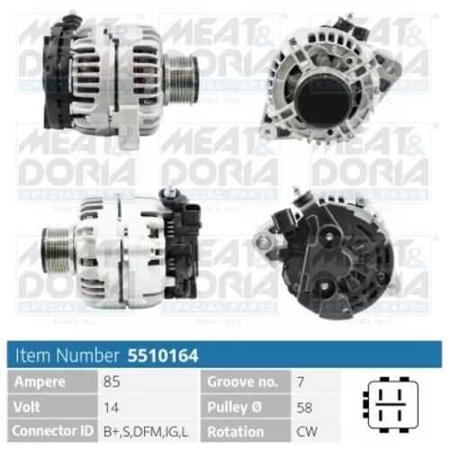 Alternátor MEAT & DORIA 5510164