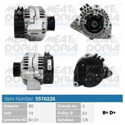 Alternátor MEAT & DORIA 5510226