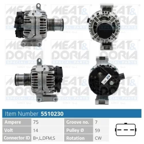 Alternátor MEAT & DORIA 5510230