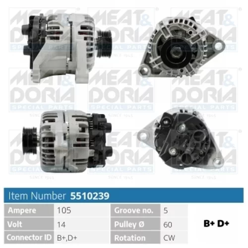 Alternátor MEAT & DORIA 5510239