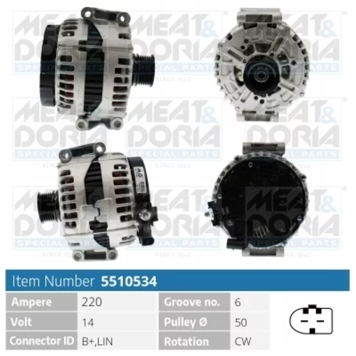 Alternátor MEAT & DORIA 5510534