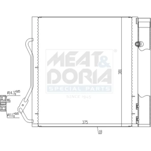 Kondenzátor klimatizácie MEAT & DORIA 991049