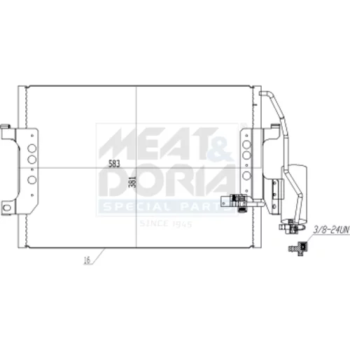 Kondenzátor klimatizácie MEAT & DORIA 991089