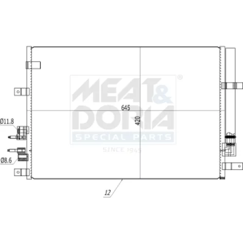 Kondenzátor klimatizácie MEAT & DORIA 991174