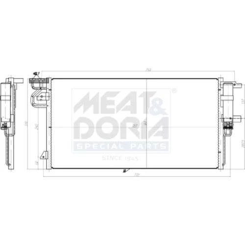 Kondenzátor klimatizácie MEAT & DORIA 991278